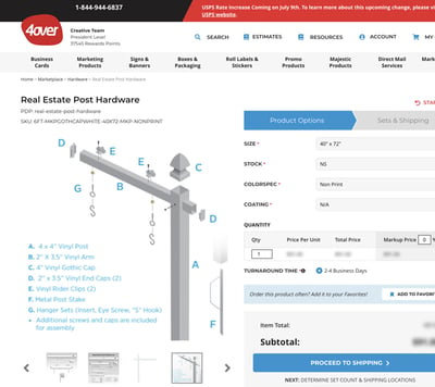 Ordering real estate post hardware ONLY 