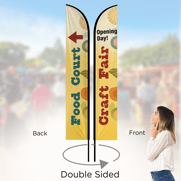 White-label-Double-sided Feather Flags-Social-from-4over